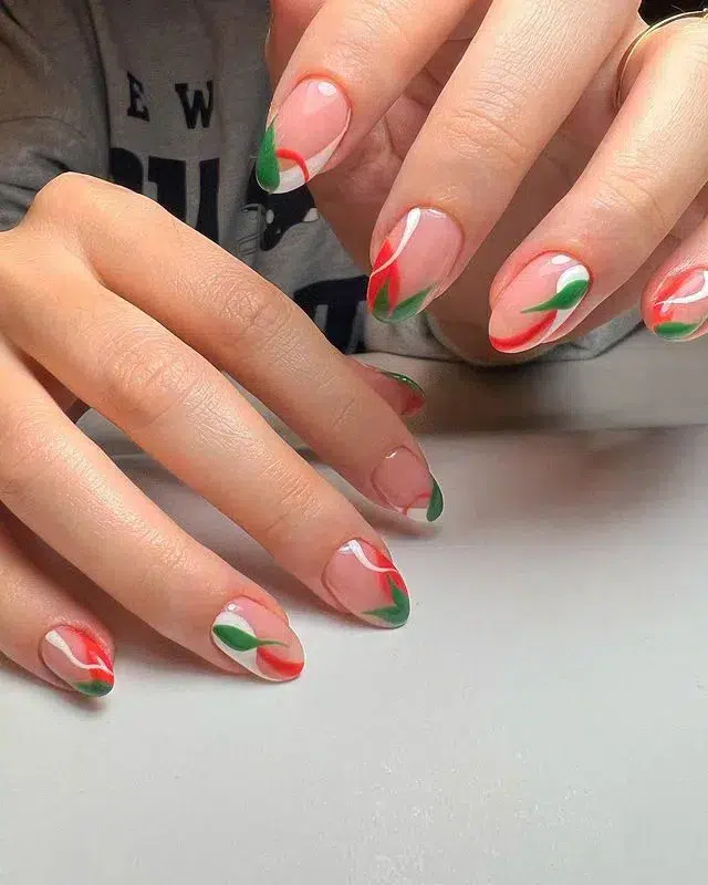 yapraklı nail art